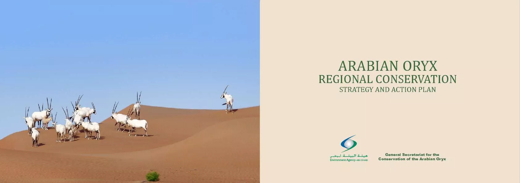 ARABIAN ORYX REGIONAL CONSERVATION STRATEGY AND ACTION PLAN