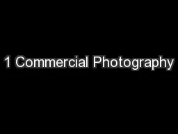 1 Commercial Photography