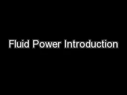 Fluid Power Introduction