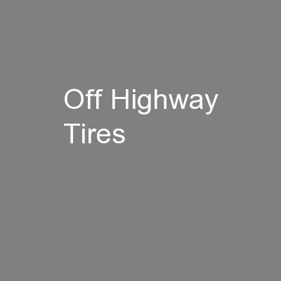 Off Highway Tires