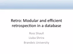 Retro: Modular and