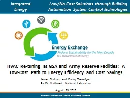 HVAC Re-tuning at GSA and Army Reserve Facilities: A Low-Co