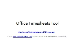 Office Timesheets Tool