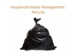 Household Waste Management: