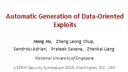 Automatic Generation of Data-Oriented Exploits