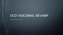 UCD Voicemail revamp