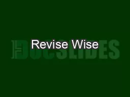 Revise Wise