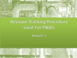Revision Tracking Procedure Used For P&IDs