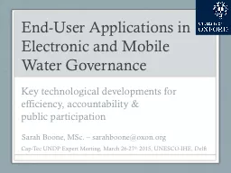 End-User Applications in Electronic and Mobile