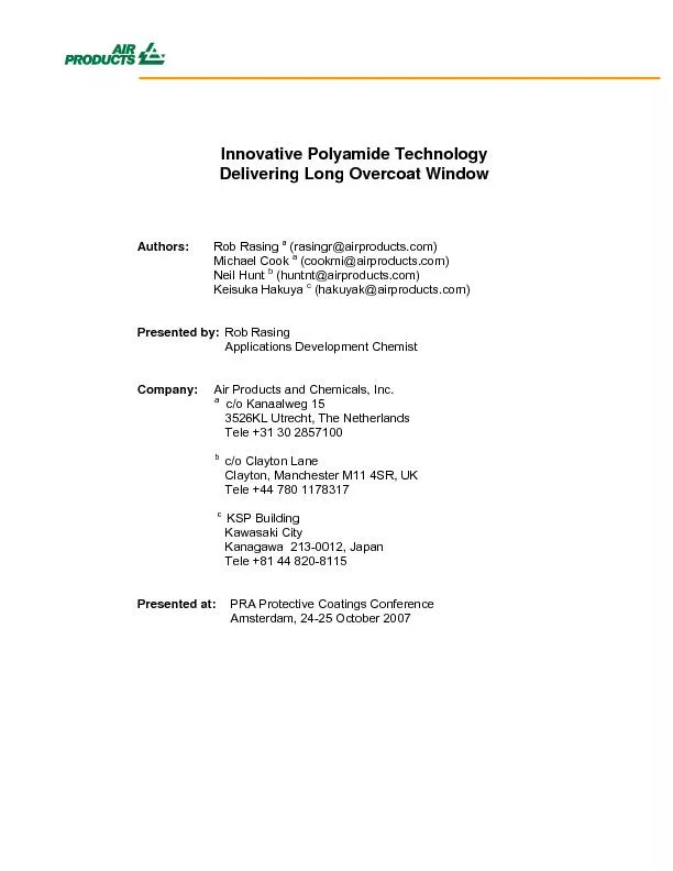 Innovative Polyamide Technology