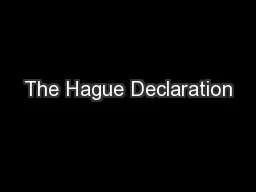 The Hague Declaration