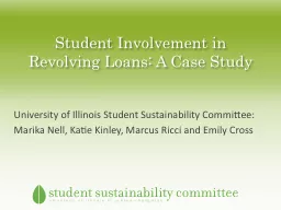 Student Involvement in Revolving Loans: A Case