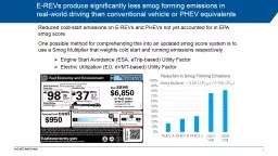 Reduced cold-start emissions on E-REVs and PHEVs