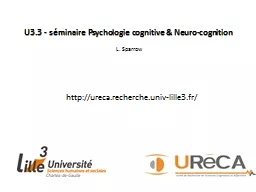 U3.3 - séminaire Psychologie cognitive & Neuro-cogniti