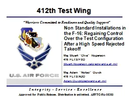 Non Standard Installations in the F-16: Regaining Control O