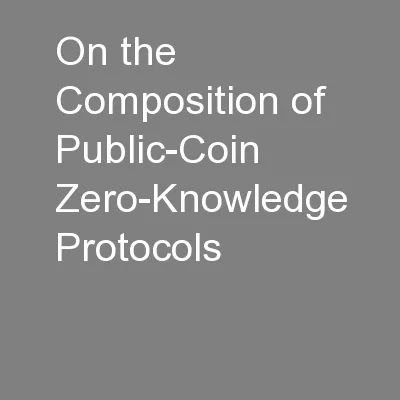 On the Composition of Public-Coin Zero-Knowledge Protocols