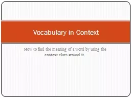 How to find the meaning of a word by using the context clue
