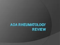 AOA Rheumatology Review
