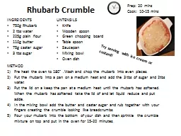 Rhubarb Crumble
