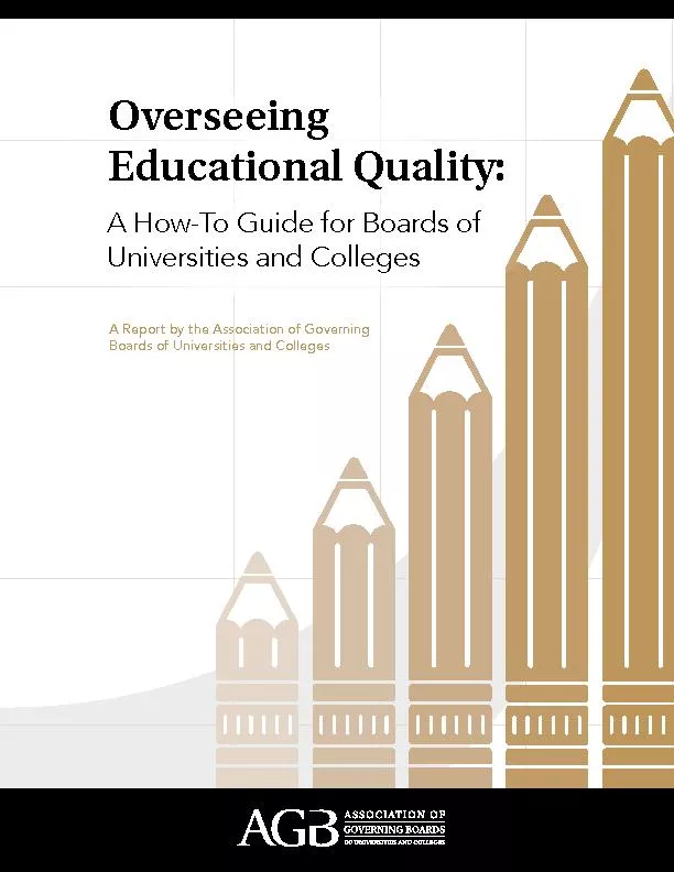 Overseeing Educational Quality: