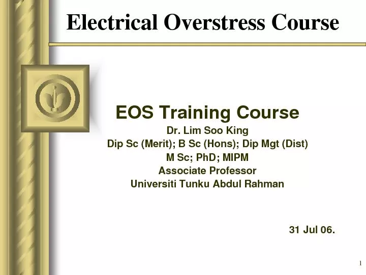 Electrical Overstress Course