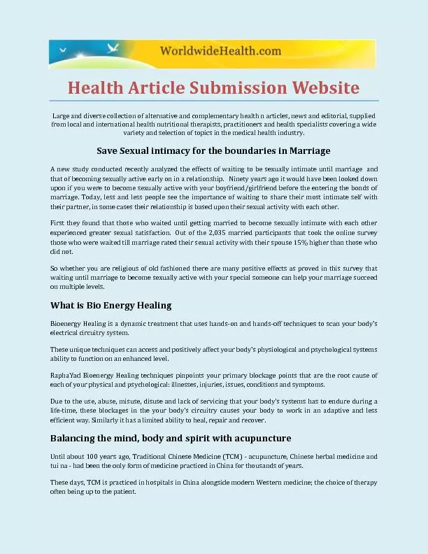 Health Article Submission Website