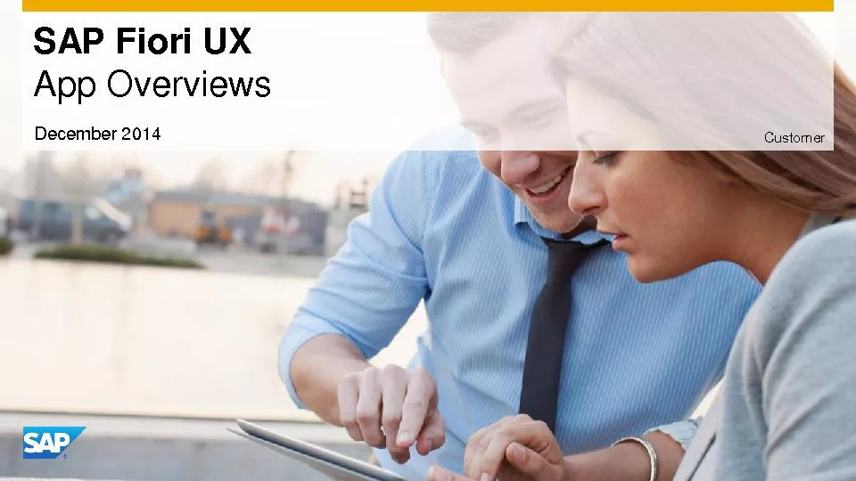 CustomerDecember 2014SAP Fiori UXApp Overviews