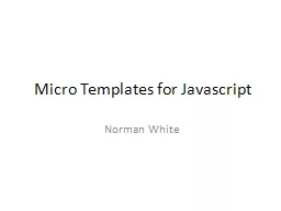 Micro Templates for