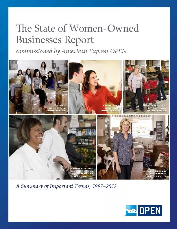 e State of Women-Owned Businesses Reportcommissioned by American Expr