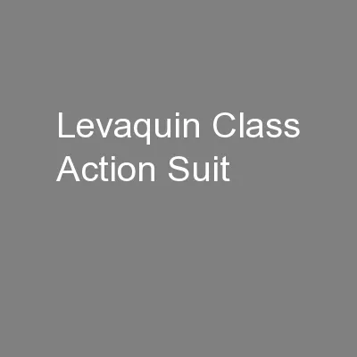 Levaquin Class Action Suit