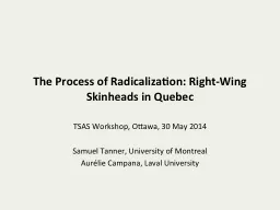The Process of Radicalization: Right-Wing Skinheads in