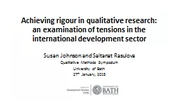 Achieving rigour in qualitative research: