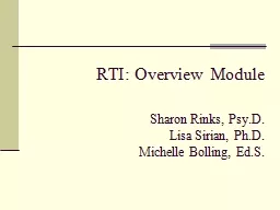 RTI: Overview Module