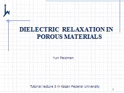 1 DIELECTRIC  RELAXATION