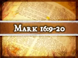 Mark 16:9-20