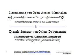1 Lizenzierung von Open-Access-Materialien