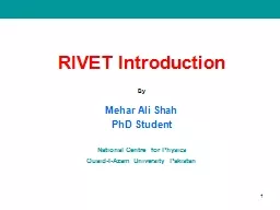 RIVET Introduction