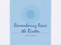 Remembering Rosie the Riveter