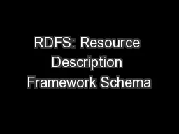 RDFS: Resource Description Framework Schema