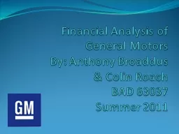   Financial Analysis of