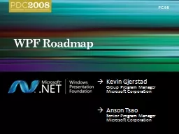 WPF Roadmap