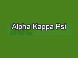 Alpha Kappa Psi