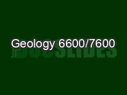 Geology 6600/7600