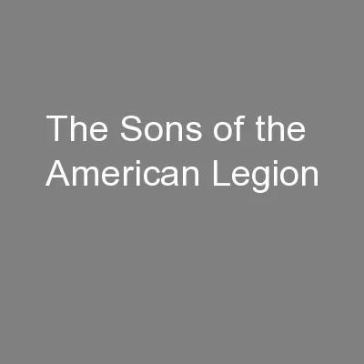 The Sons of the American Legion