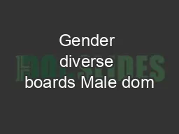 Gender diverse boards Male dom