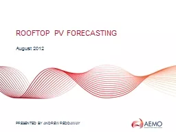 ROOFTOP PV Forecasting