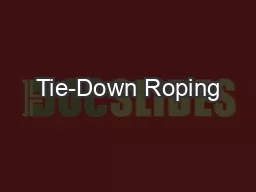 Tie-Down Roping