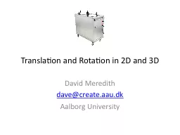 Translation and Rotation in 2D and 3D