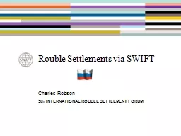 Rouble Settlements via SWIFT