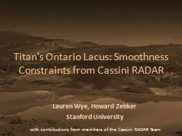 Titan’s Ontario Lacus: Smoothness Constraints from Cassin